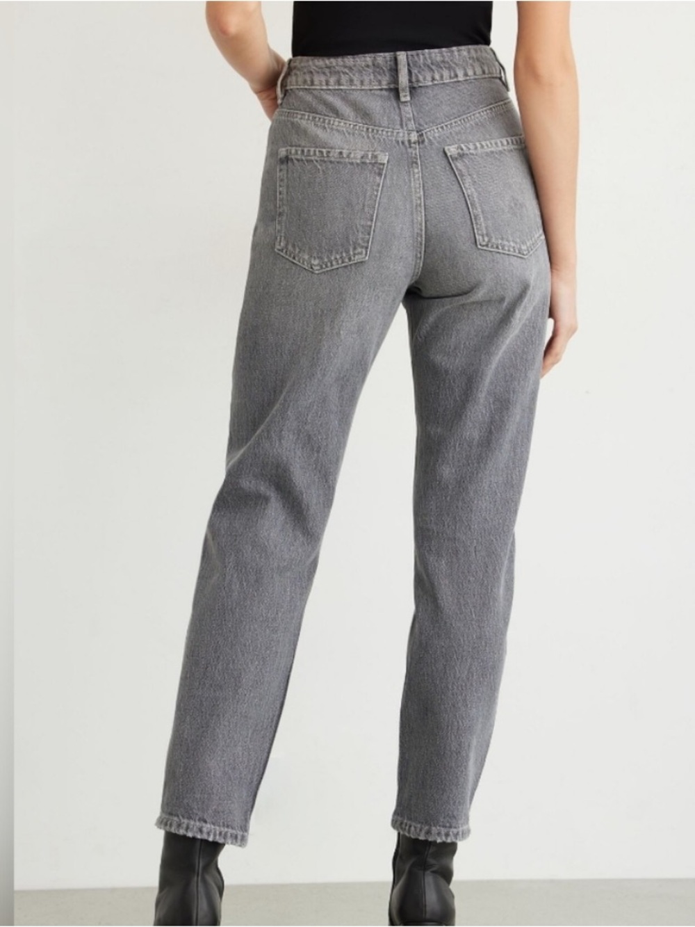 Dynamite Claudia Mom Jeans - High-Rise Black Straight Jeans - Picture 2 of 5